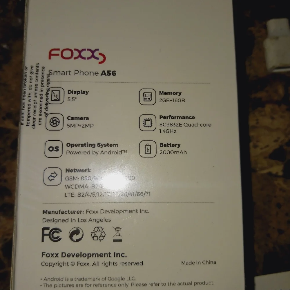 Foxx 456 5g smart phone new in box